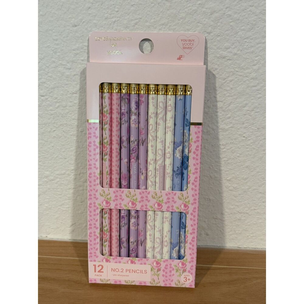 LoveShackFancy x Yoobi 12-Pack Floral No. 2 Pencils Pre-Sharpened NWT